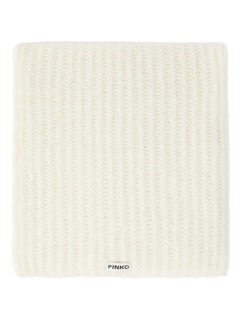 PINKO ribbed-knit scarf - White - zdjęcie produktu nr 1