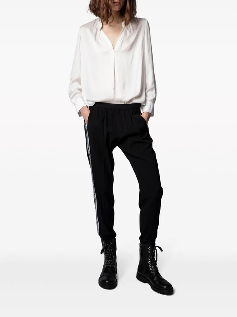 Zadig&Voltaire gathered-detail satin-weave blouse - White - zdjęcie produktu nr 2