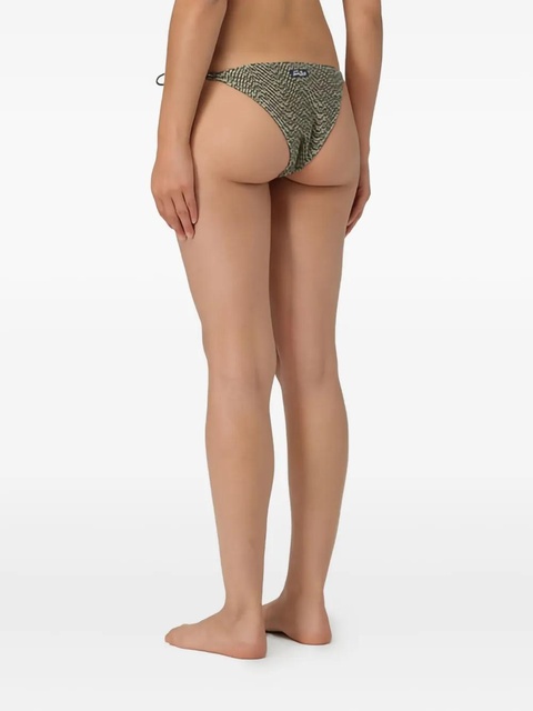 MC2 Saint Barth textured tie-side bikini bottom - Green - zdjęcie produktu nr 2