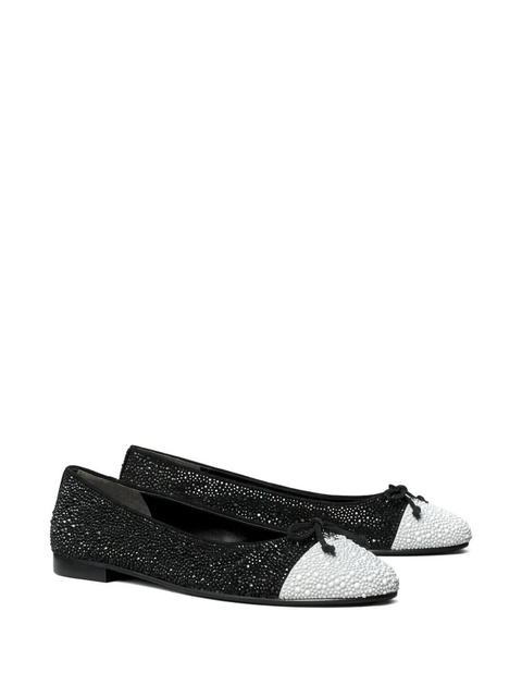 Tory Burch cap-toe crystal ballet flats - Black - zdjęcie produktu nr 2