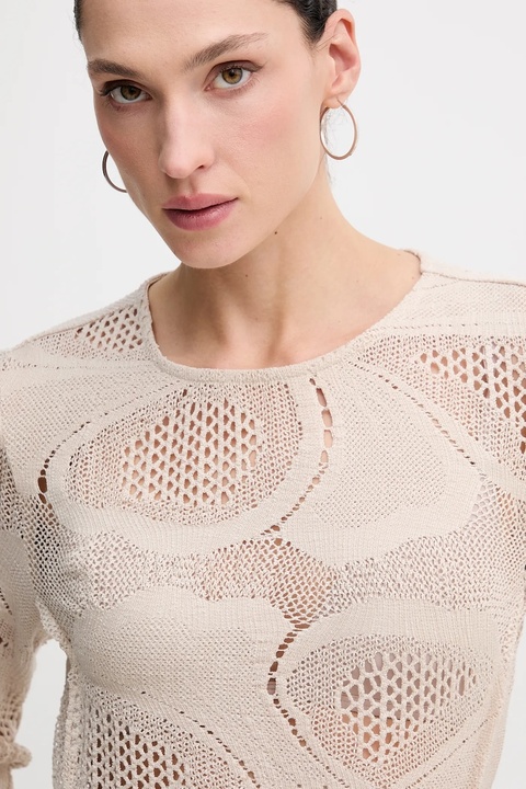Sisley sweter damski kolor beżowy lekki 3IIDL107T - zdjęcie produktu nr 1
