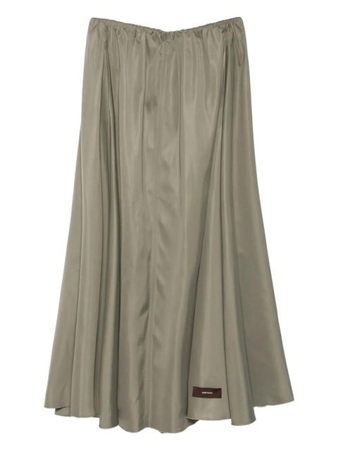 Alysi logo-patch pleated skirt - Green - zdjęcie produktu nr 1