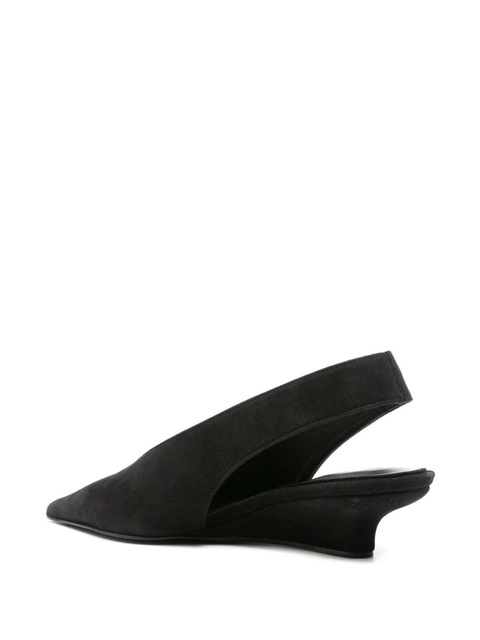 TOTEME 40mm The Suede Wedge-Heel slingback pumps - Black - zdjęcie produktu nr 2