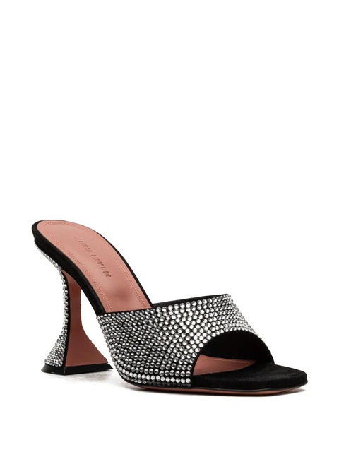 Amina Muaddi Lupita 60mm suede sandals - Black - zdjęcie produktu nr 2
