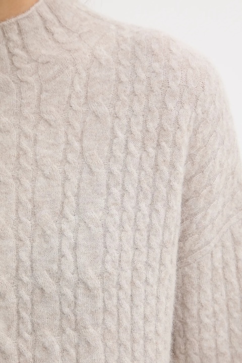 Marc O'Polo sweter z dodatkiem alpaki damski kolor beżowy lekki 510609460223 - zdjęcie produktu nr 1