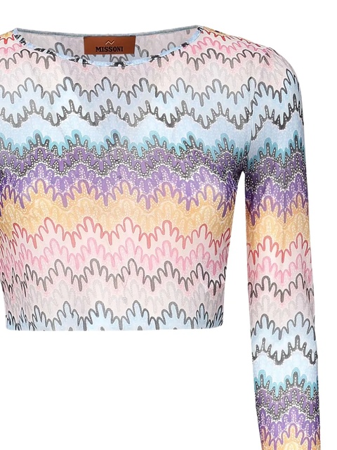 Missoni wave-pattern long-sleeve top - Pink - zdjęcie produktu nr 1