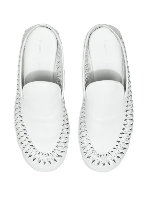 Proenza Schouler Whip braided leather loafers - White - zdjęcie produktu nr 2