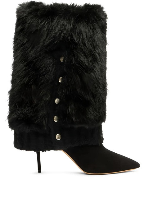 Casadei 80mm leather heeled boots - Black - zdjęcie produktu nr 1