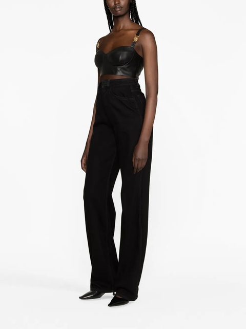 Versace Medusa '95 leather bustier top - Black - zdjęcie produktu nr 2