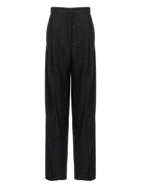 Max Mara sequin-appliqué trousers - Black - zdjęcie produktu nr 1