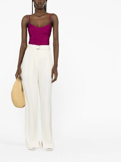 Jil Sander belted wide-leg trousers - Neutrals - zdjęcie produktu nr 2