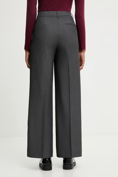United Colors of Benetton spodnie damskie kolor szary proste high waist 4R4CDF08H - zdjęcie produktu nr 2