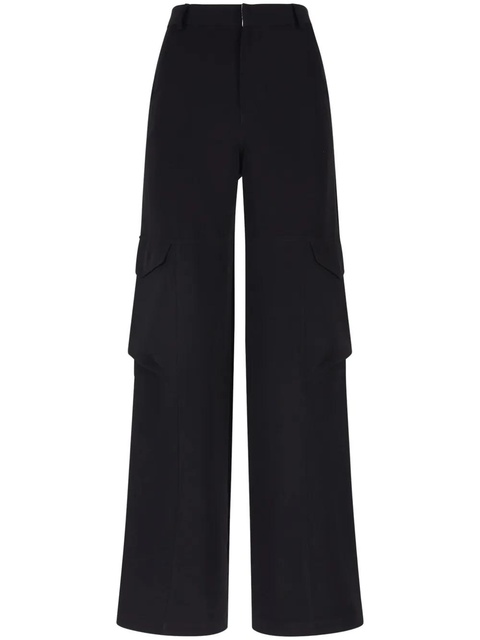 GCDS high-waisted gabardine cargo trousers - Black - zdjęcie produktu nr 1