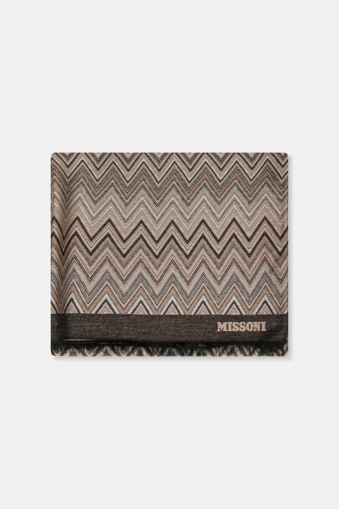 Missoni szalik damski kolor brązowy wzorzysty SAXRVMDA411 - zdjęcie produktu nr 1