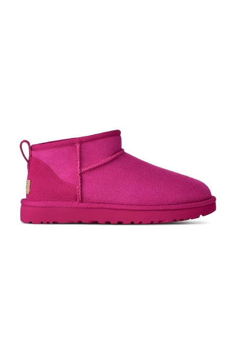 UGG śniegowce zamszowe Classic Ultra Mini kolor różowy 1116109.DNY - zdjęcie produktu nr 1
