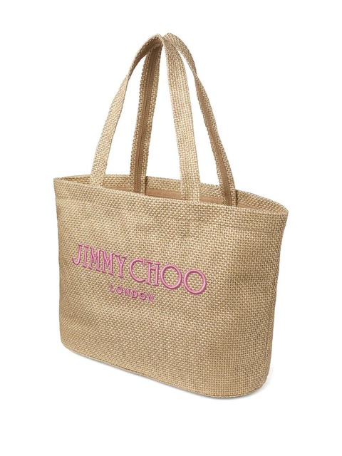Jimmy Choo logo-embroidered tote bag - Brown - zdjęcie produktu nr 2