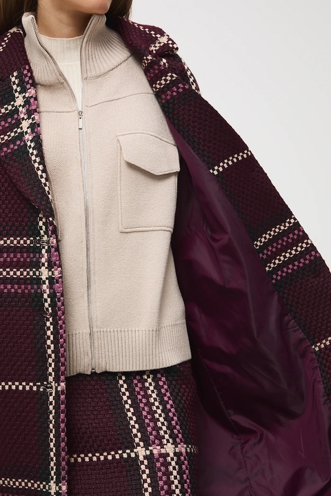 Medicine płaszcz damski kolor bordowy - zdjęcie produktu nr 2