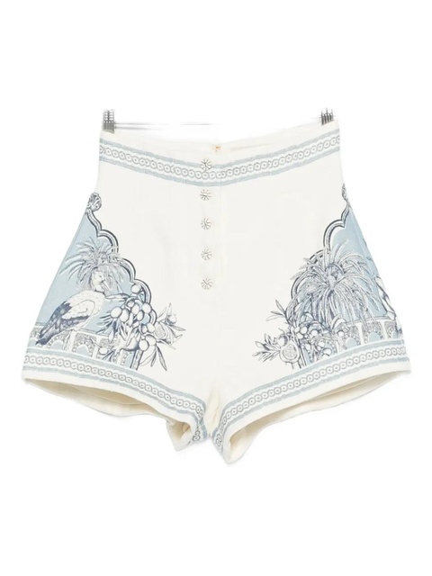 ALEMAIS Villa Romantica printed shorts - White - zdjęcie produktu nr 1