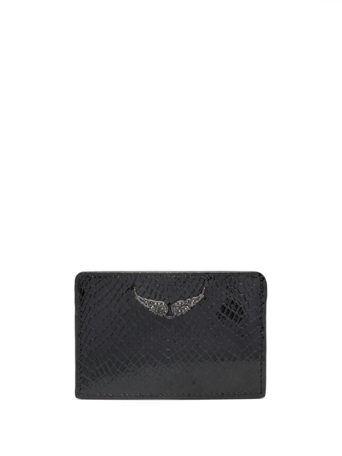 Zadig&Voltaire logo-plaque embossed leather cardholder - Black - zdjęcie produktu nr 1