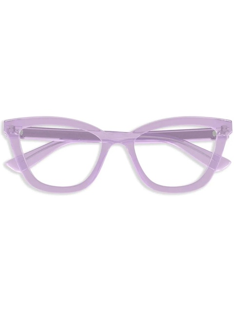 Gucci Eyewear Double G-logo plaque frames - Purple - zdjęcie produktu nr 1