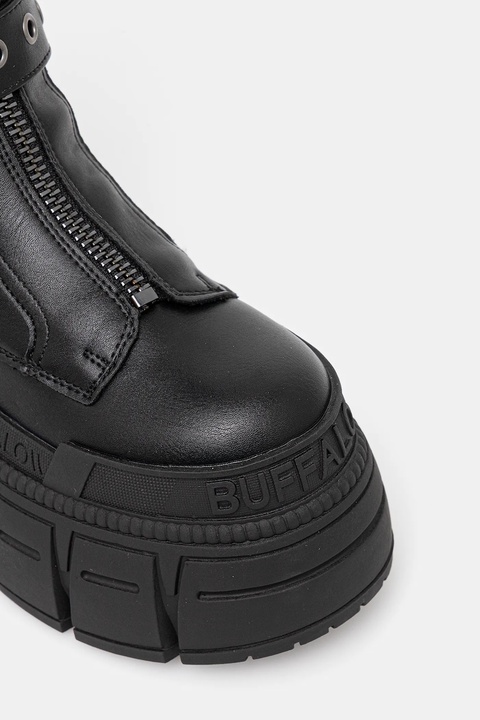 Buffalo kozaki Gospher Biker Hi kolor czarny na platformie 1270131-BLK - zdjęcie produktu nr 2