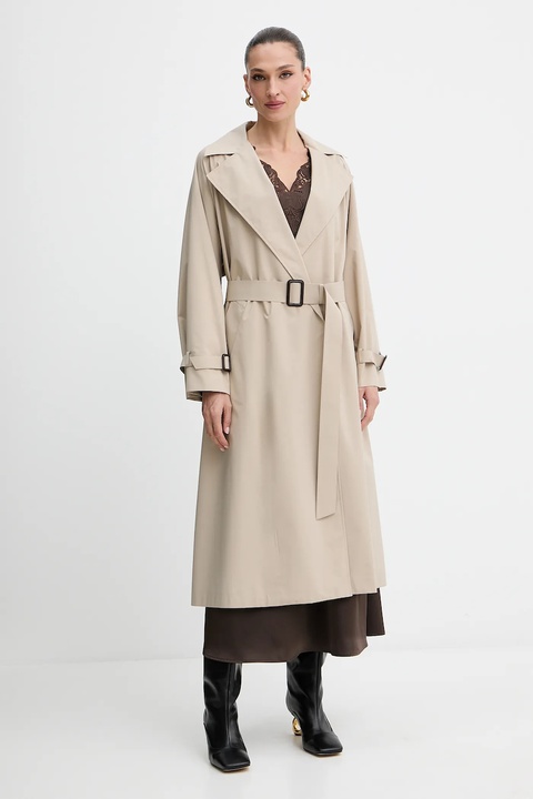 Weekend Max Mara płaszcz FATTO kolor beżowy 2525026011600 - zdjęcie produktu nr 1