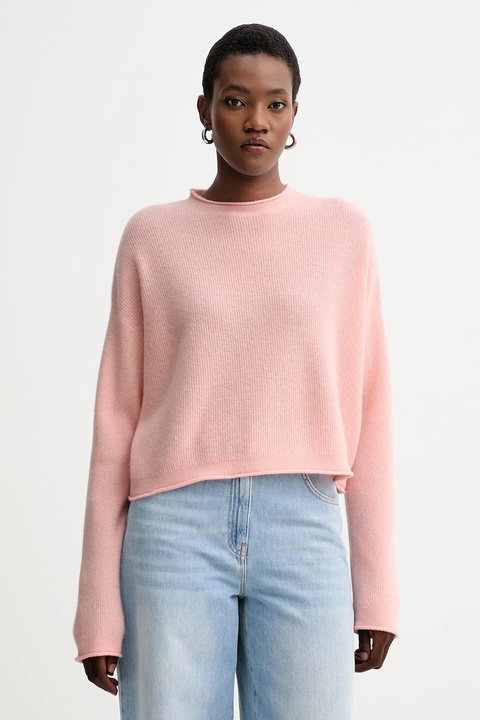 American Vintage sweter z wełną damski kolor różowy RAX18H - zdjęcie produktu nr 1