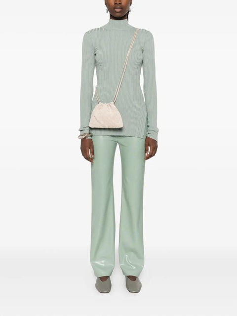 Nanushka ribbed turtleneck top - Green - zdjęcie produktu nr 2