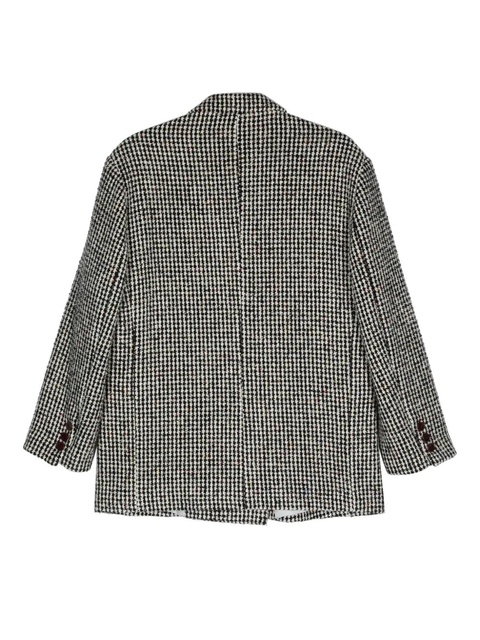 Alysi houndstooth-pattern coat - Black - zdjęcie produktu nr 2