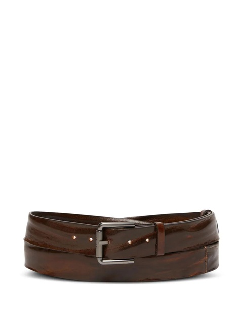 Max Mara leather buckle belt - Brown - zdjęcie produktu nr 1