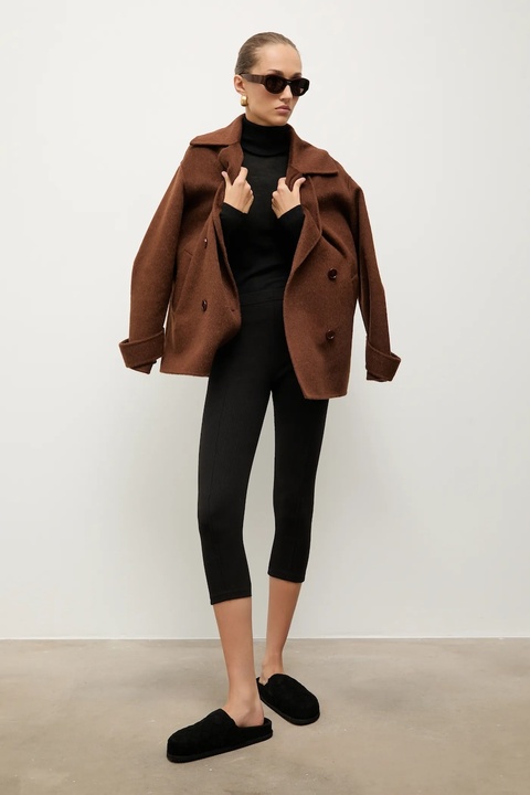 Answear.LAB kapcie zamszowe kolor czarny - zdjęcie produktu nr 2