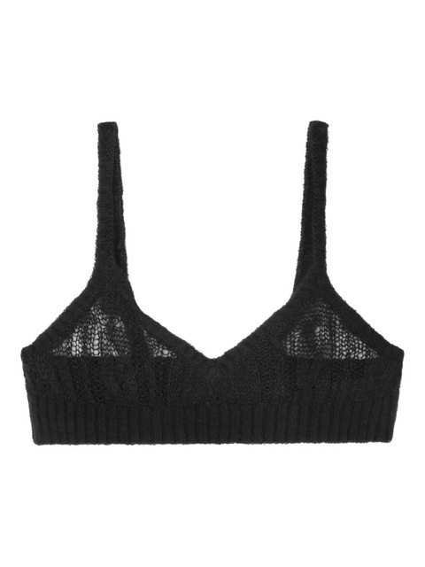 Alanui Desert Drift open-knit wool top - Black - zdjęcie produktu nr 1