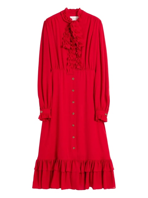 Valentino Garavani georgette midi dress - Red - zdjęcie produktu nr 1