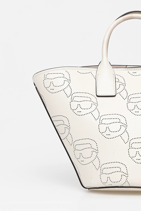 Karl Lagerfeld torebka skórzana kolor beżowy A1W30492 - zdjęcie produktu nr 2