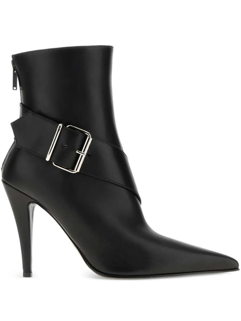 Alexander McQueen 100mm leather ankle boots - Black - zdjęcie produktu nr 2