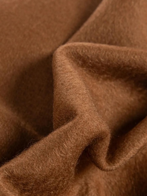 Max Mara logo-embroidered fringed-edge scarf - Brown - zdjęcie produktu nr 2