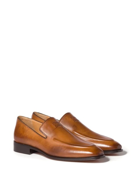 Miu Miu embossed-logo loafers - Brown - zdjęcie produktu nr 2