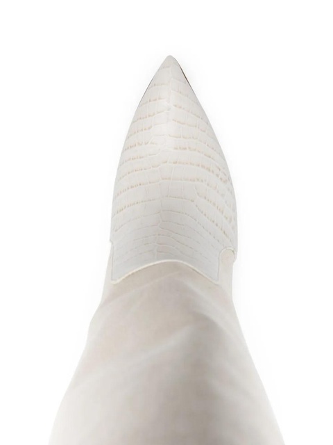 Paris Texas 85mm croc-embossed panels boots - Neutrals - zdjęcie produktu nr 2