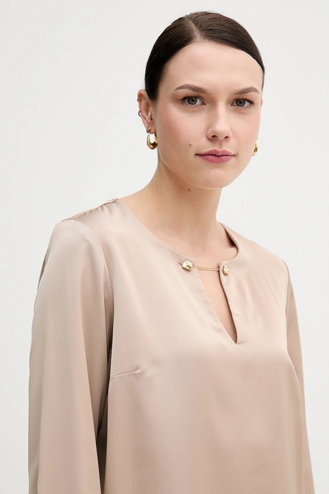 Joseph Ribkoff bluzka damska kolor beżowy gładka 254135 - zdjęcie produktu nr 2