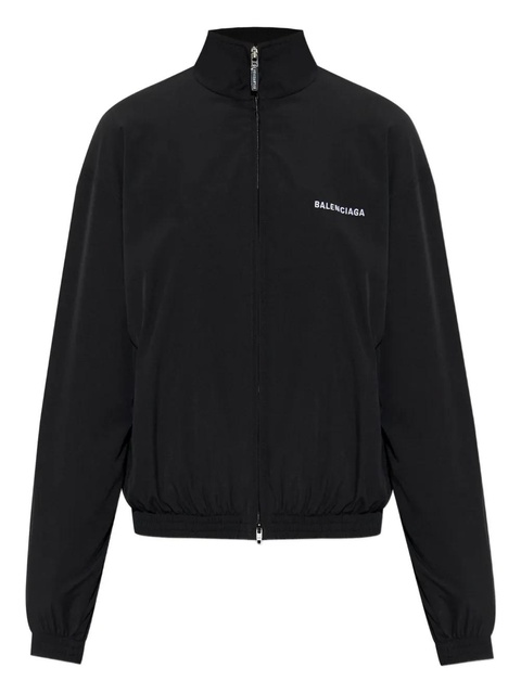 Balenciaga logo-embroidered elastic-cuffed jacket - Black - zdjęcie produktu nr 1