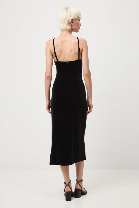 Medicine sukienka kolor czarny midi dopasowana - zdjęcie produktu nr 2