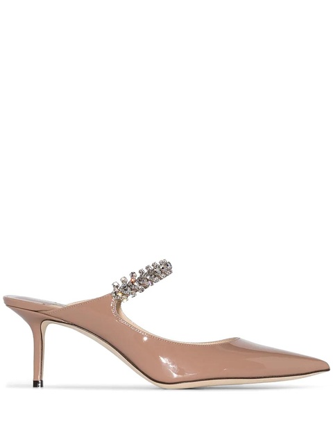 Jimmy Choo 65mm Bing leather mules - Neutrals - zdjęcie produktu nr 1