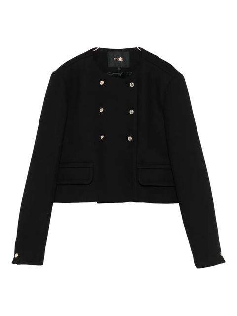 Maje double-breasted cropped blazer - Black - zdjęcie produktu nr 1