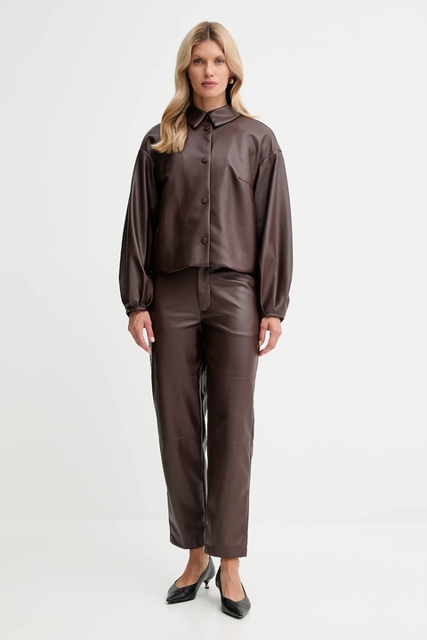 Twinset kurtka kolor brązowy przejściowa oversize 252TP2090 - zdjęcie produktu nr 2