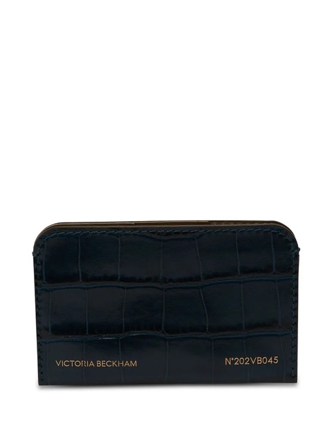 Victoria Beckham crocodile-embossed cardholder - Blue - zdjęcie produktu nr 1