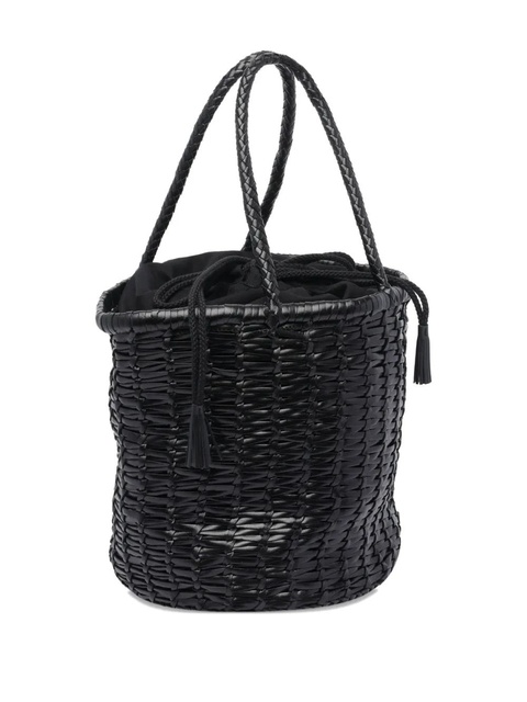 DRAGON DIFFUSION braided-leather bucket bag - Black - zdjęcie produktu nr 2