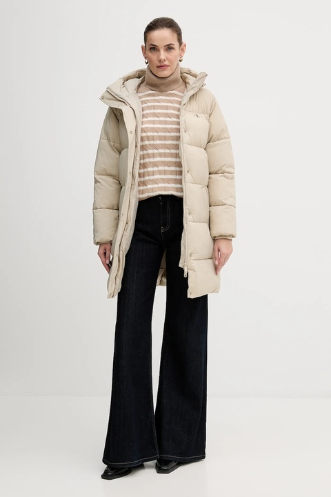 Calvin Klein Jeans kurtka kolor beżowy LV047D508G - zdjęcie produktu nr 2