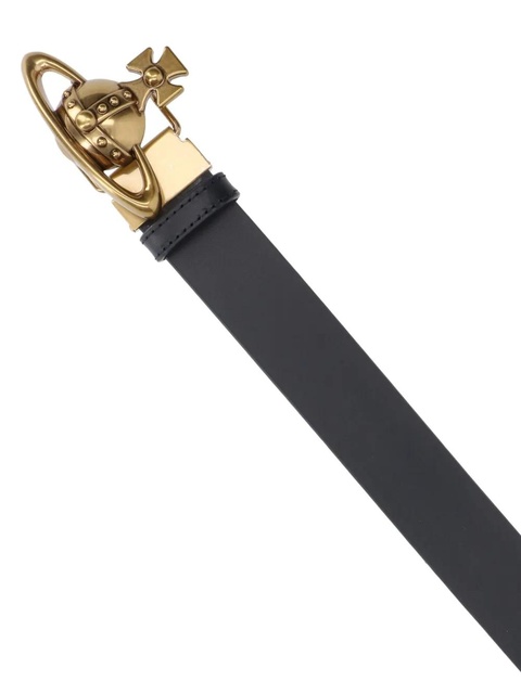 Vivienne Westwood Orb-buckle leather belt - Black - zdjęcie produktu nr 2
