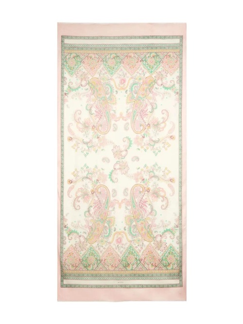 ETRO leaf-motif scarf - Pink - zdjęcie produktu nr 2
