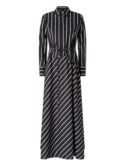 PINKO diagonal-stripe shirt dress - Black - zdjęcie produktu nr 1